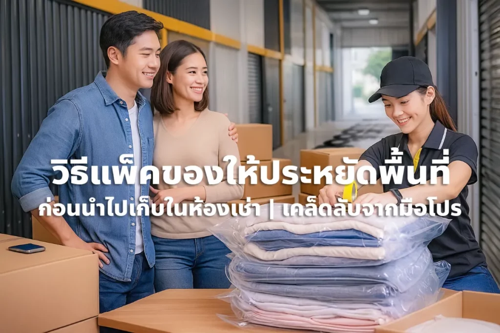เตรียมพร้อมสำหรับการขนย้ายไปเก็บในห้องเช่าเก็บของ
