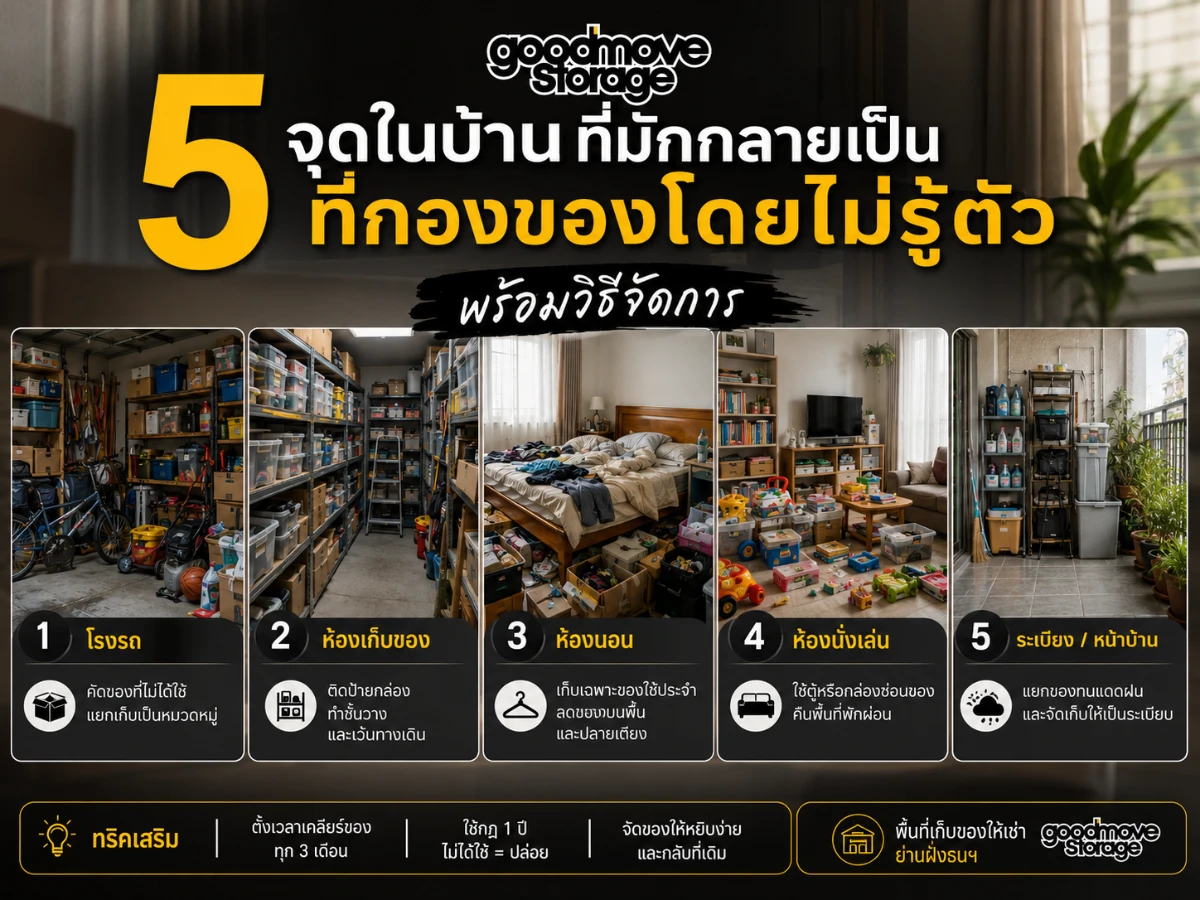 5 จุดในบ้านที่มักกลายเป็นที่กองของโดยไม่รู้ตัว