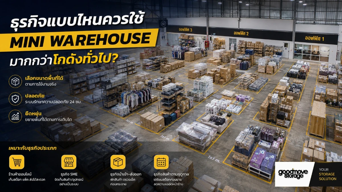 ธุรกิจแบบไหนควรใช้ Mini Warehouse มากกว่าโกดังทั่วไป