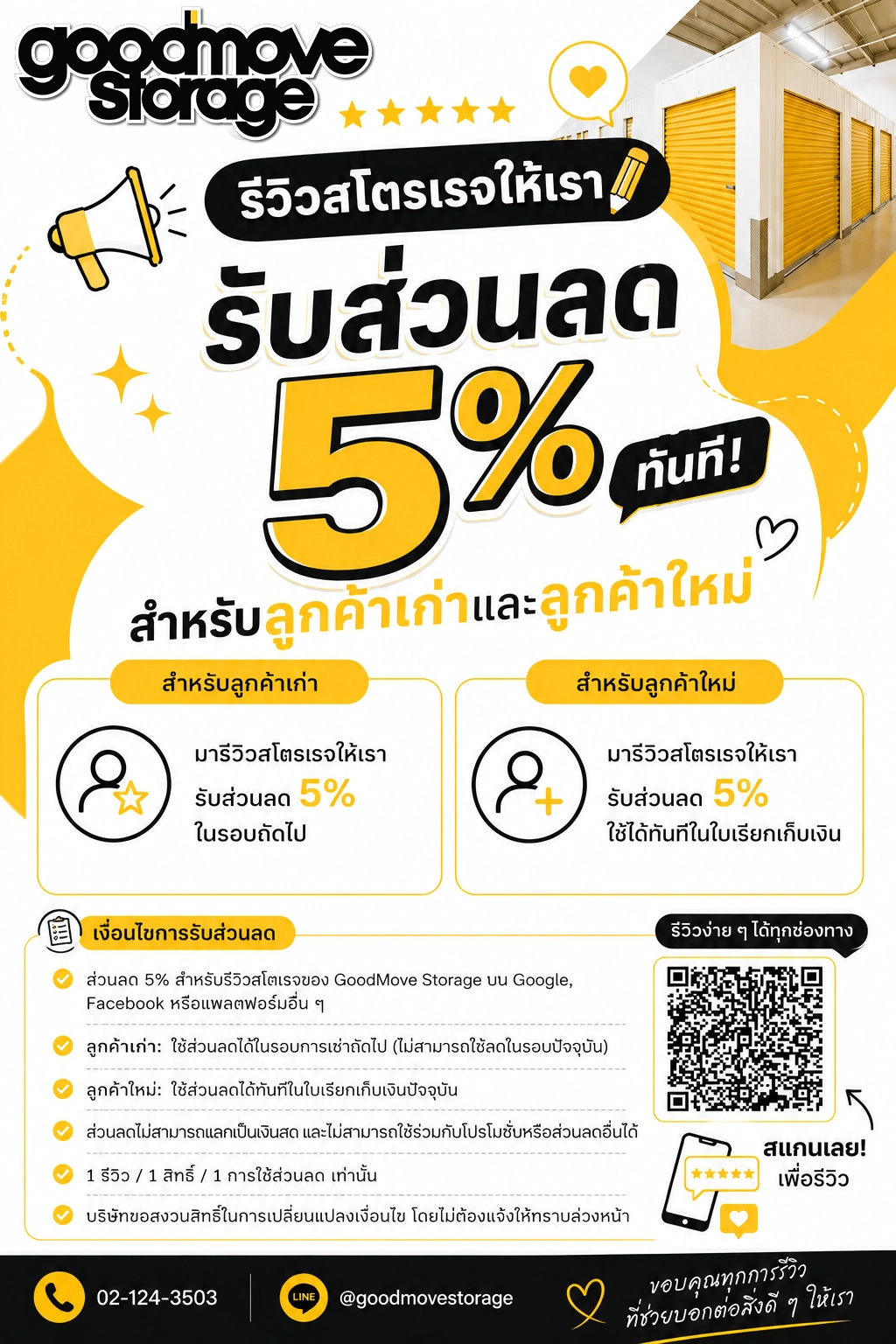 รายละเอียดโปรโมชั่นแบ่งปันความคิดเห็น รับส่วนลด 5%